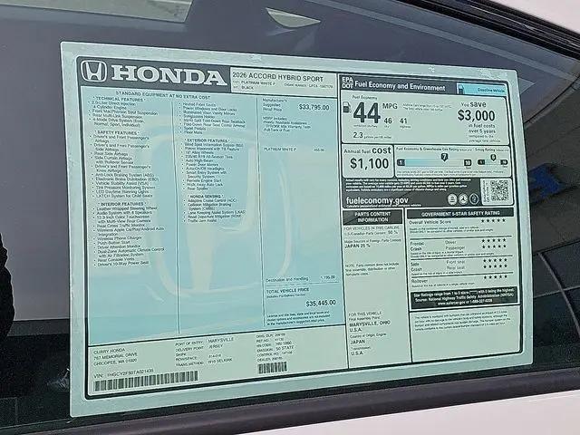 2026 Honda Accord Sedan Sport