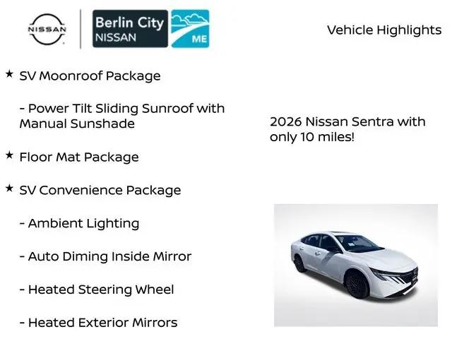 2026 Nissan Sentra SV