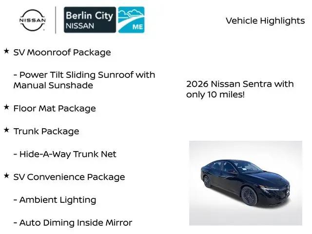 2026 Nissan Sentra SV