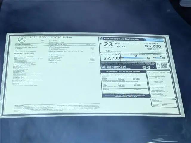 2026 Mercedes-Benz 500 4MATIC