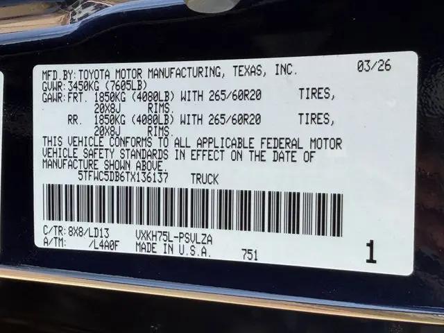 2026 Toyota Tundra Limited CrewMax 6.4' Bed