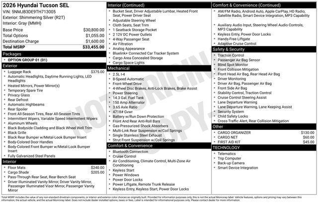 2026 Hyundai Tucson SEL