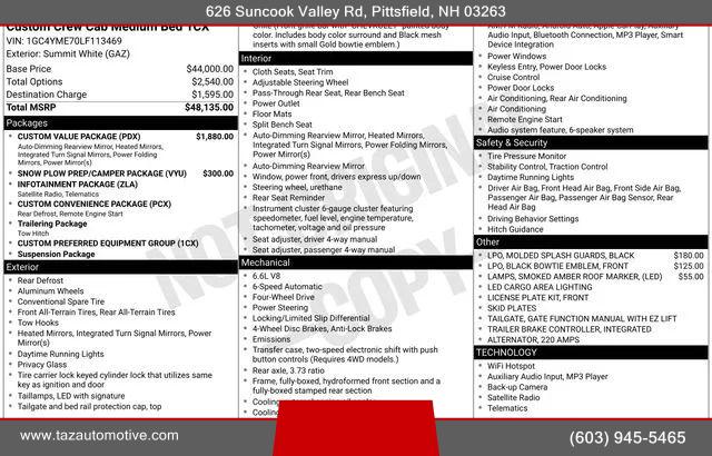 2020 Chevrolet Silverado 2500HD 4WD Crew Cab Standard Bed Custom