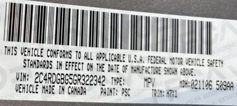 2016 Dodge Grand Caravan American Value Pkg
