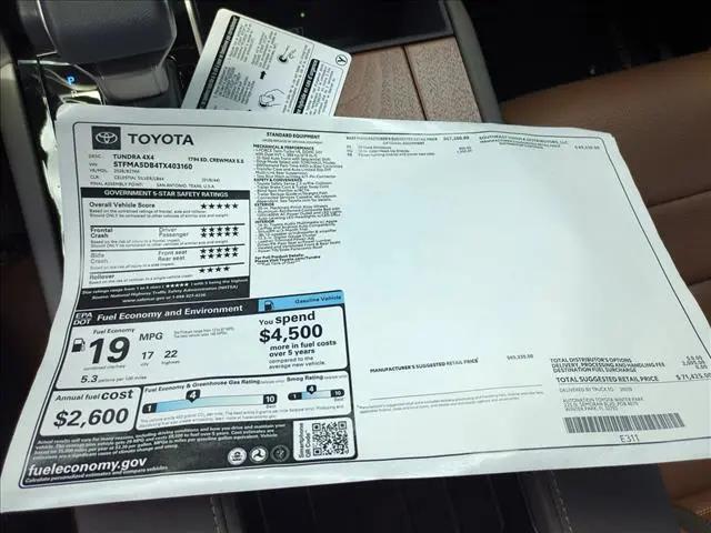 2026 Toyota Tundra 1794 Edition CrewMax 5.5' Bed