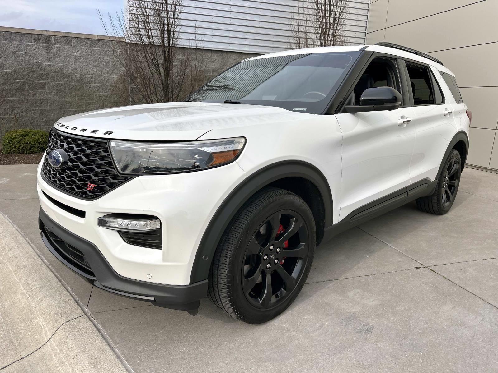 Star White Metallic Tri-Coat 2020 Ford Explorer ST AWD SUV / Crossover All-Wheel Drive Automatic