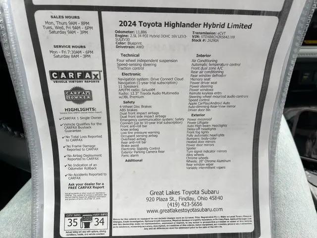 2024 Toyota Highlander Hybrid Limited