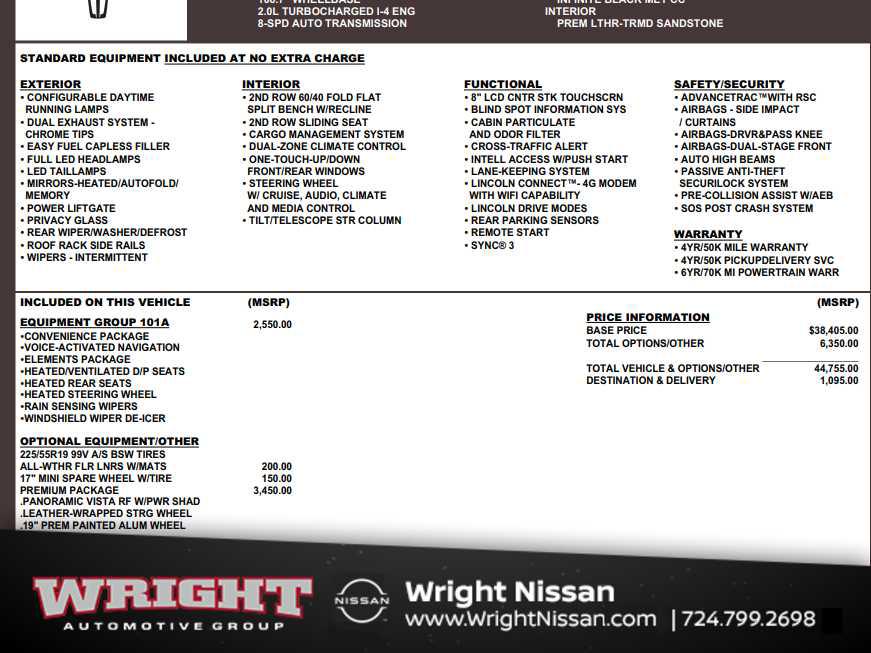 2022 Lincoln Corsair Base