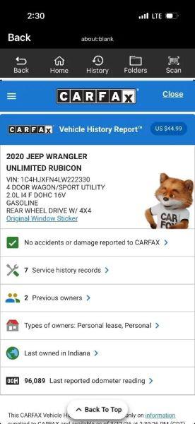 2020 Jeep Wrangler Rubicon 4x4