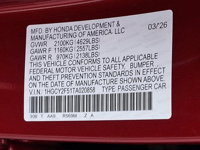 2026 Honda Accord Sedan Sport