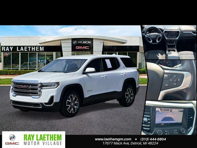 Summit White 2020 GMC Acadia SLE FWD SUV / Crossover Front-Wheel Drive Automatic