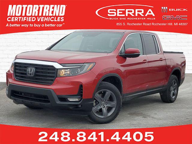Radiant Red Metallic II 2022 Honda Ridgeline RTL AWD Pickup Truck All-Wheel Drive Automatic