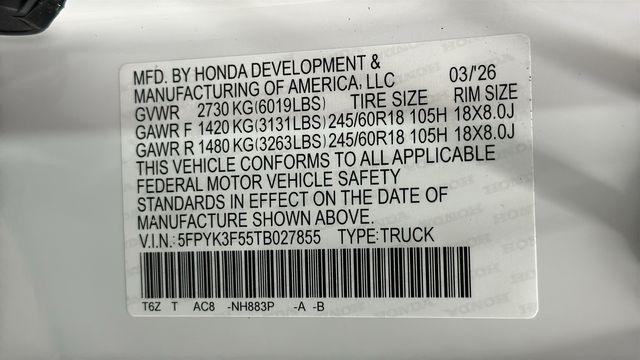 2026 Honda Ridgeline RTL