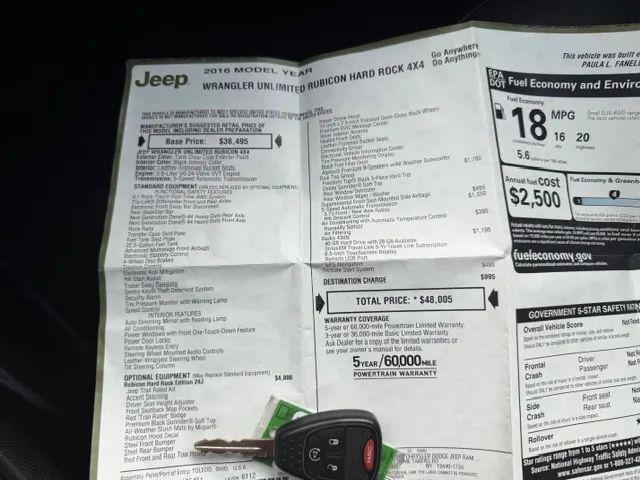 2016 Jeep Wrangler Unlimited Rubicon Hard Rock