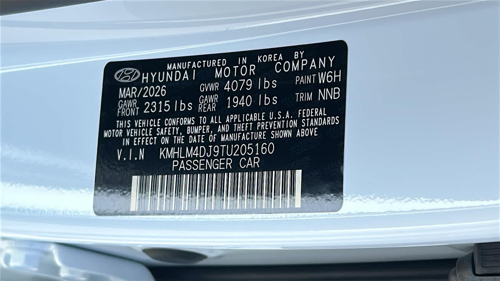 New 2026 Serenity White Hyundai SEL Sport image 60
