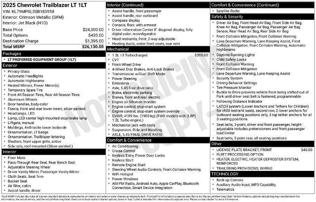 2025 Chevrolet TrailBlazer FWD LT