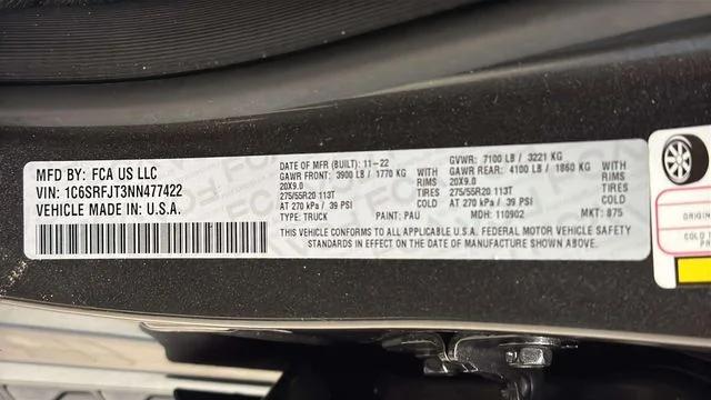 2022 Ram 1500 Laramie Crew Cab 4x4 5'7" Box