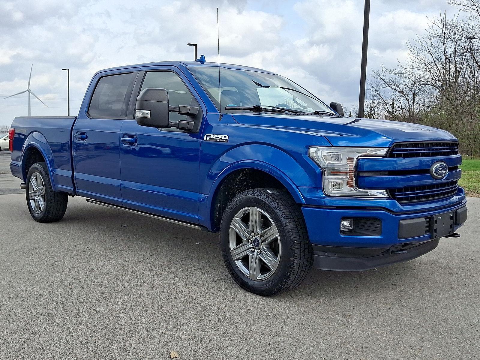 LIGHTNING BLUE 2018 Ford F-150 Lariat SuperCrew LB 4WD Pickup Truck Four-Wheel Drive Automatic