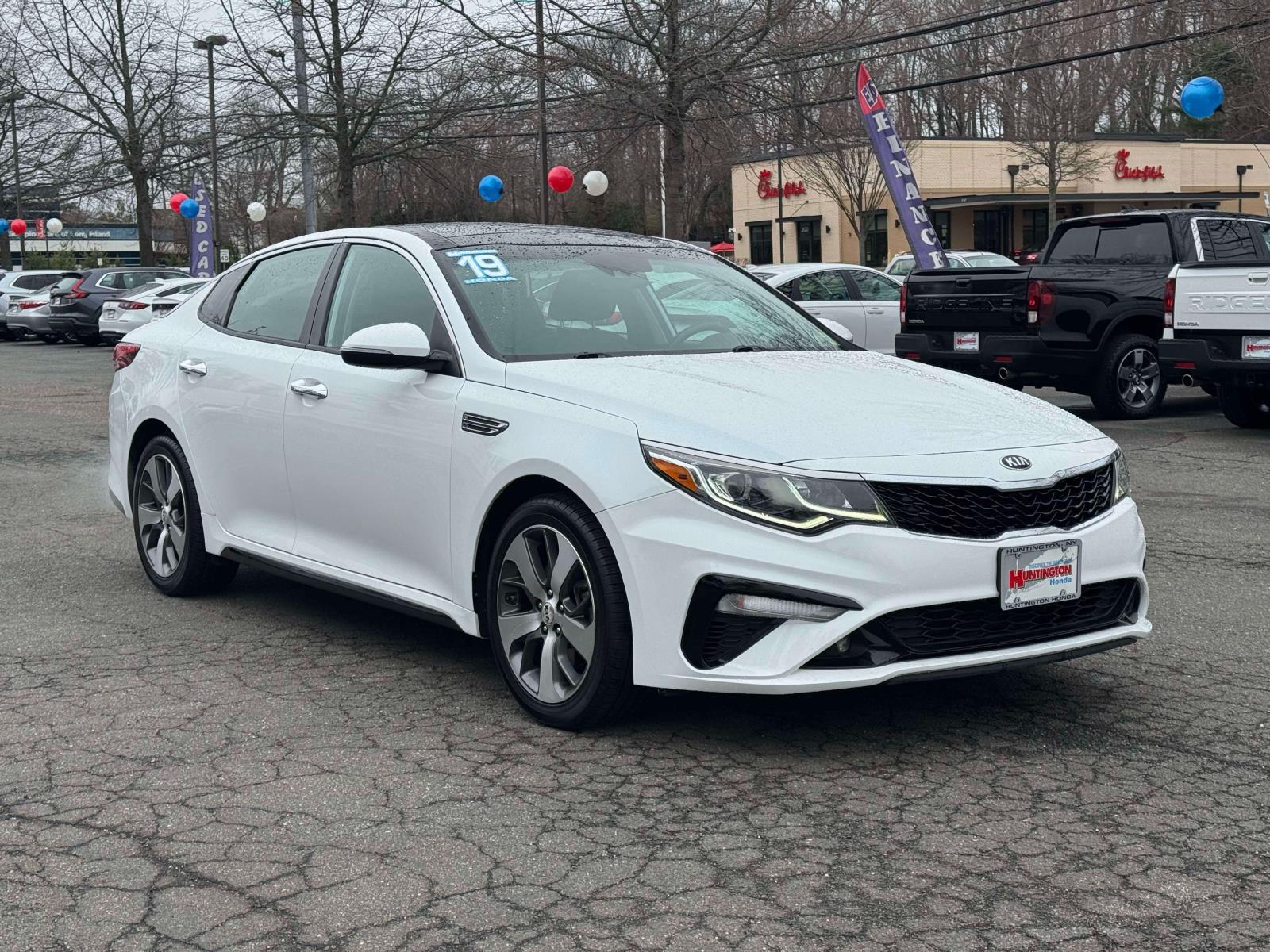 Snow White Pearl 2019 Kia Optima S FWD Sedan Front-Wheel Drive Automatic