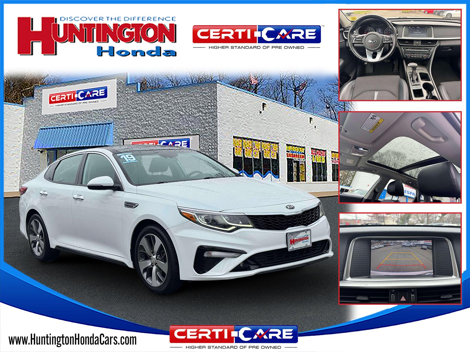 Snow White Pearl 2019 Kia Optima S FWD Sedan Front-Wheel Drive Automatic