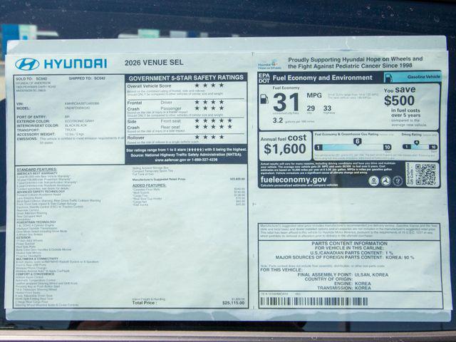 2026 Hyundai Venue SEL