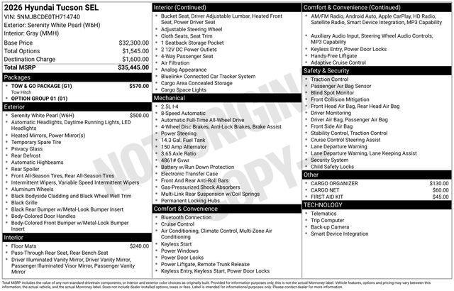 2026 Hyundai Tucson SEL