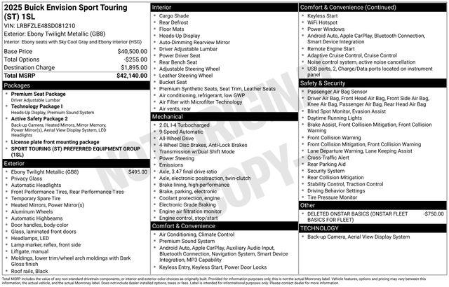 2025 Buick Envision Sport Touring AWD