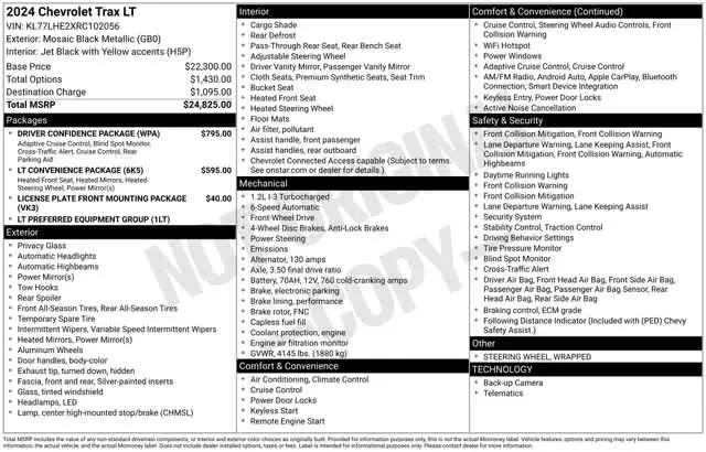 2024 Chevrolet Trax FWD LT