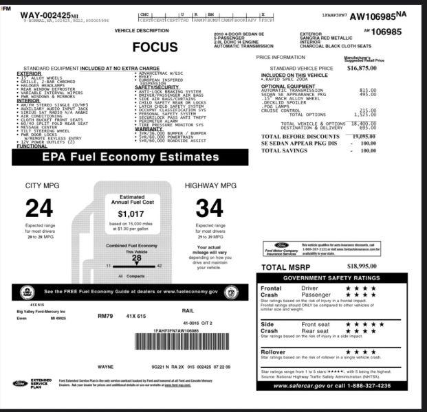 2010 Ford Focus SE