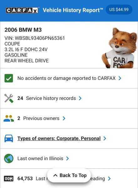 2006 BMW M3 Base