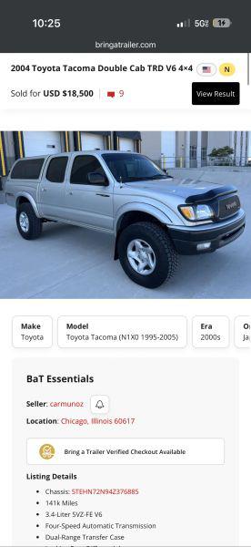 2004 Toyota Tacoma Base V6