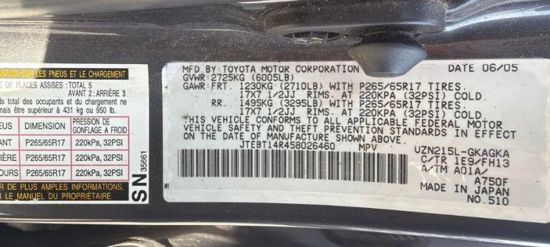 2005 Toyota 4Runner SR5 Sport V8