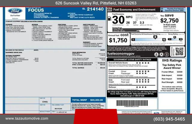 2014 Ford Focus SE