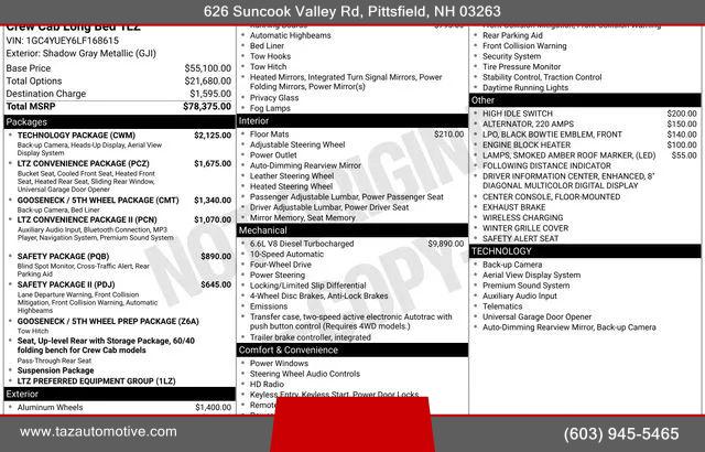 2020 Chevrolet Silverado 3500HD 4WD Crew Cab Long Bed LTZ