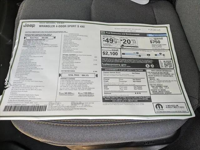 2024 Jeep Wrangler 4xe Sport S 4xe