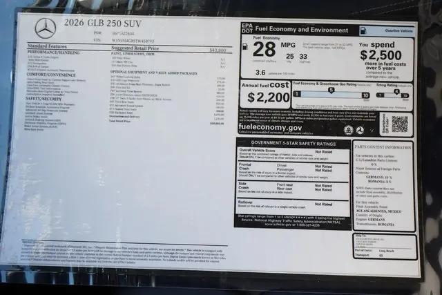 2026 Mercedes-Benz GLB GLB 250
