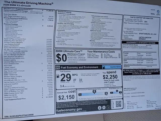 2026 BMW X3 30 xDrive
