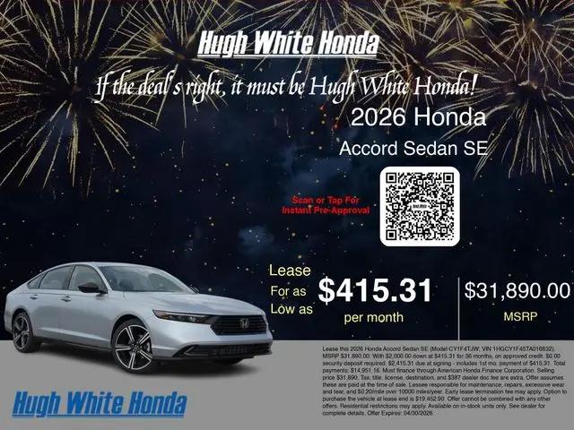 2026 Honda Accord Sedan SE