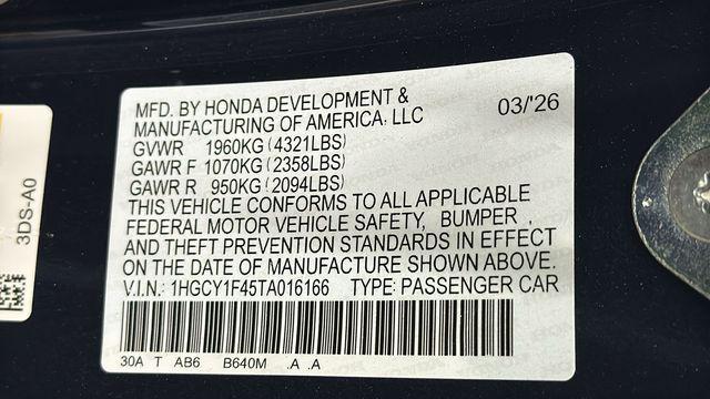 2026 Honda Accord Sedan SE