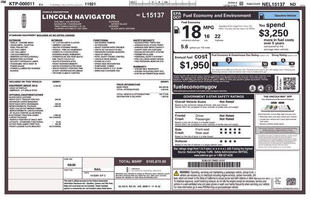 2022 Lincoln Navigator Reserve L
