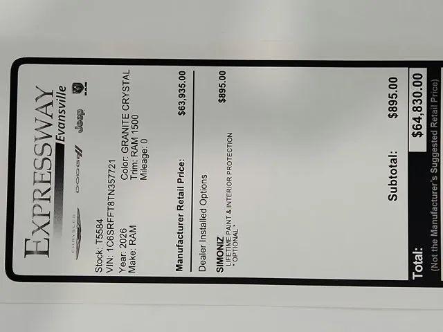 2026 Ram 1500 Big Horn Crew Cab 4x4 5'7" Box