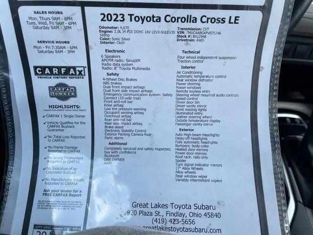 2023 Toyota Corolla Cross LE