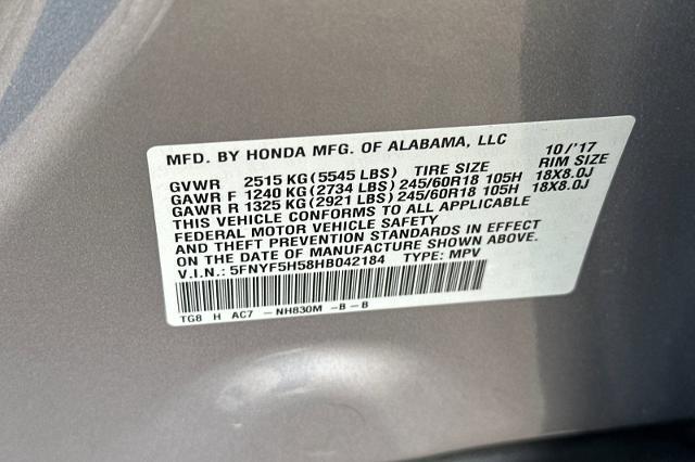 2017 Honda Pilot EX-L