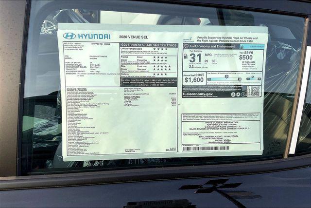 New 2026 Hyundai Venue SEL For Sale in Olive Branch, MS