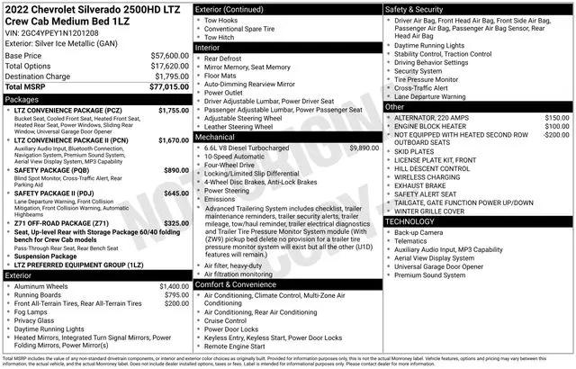 2022 Chevrolet Silverado 2500HD 4WD Crew Cab Standard Bed LTZ