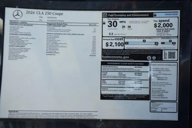 2026 Mercedes-Benz CLA 250 CLA 250