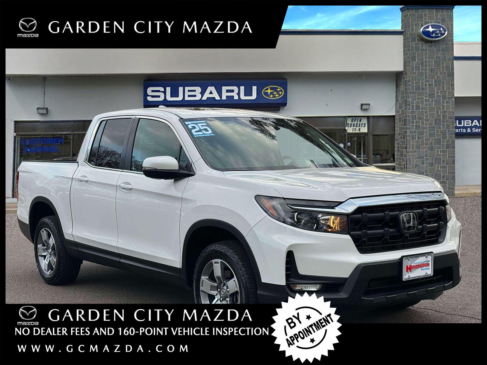 Platinum White Pearl 2025 Honda Ridgeline RTL AWD Pickup Truck All-Wheel Drive Automatic