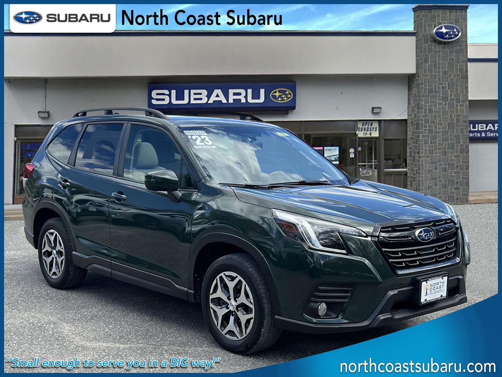 Cascade Green Silica 2023 Subaru Forester Premium Crossover AWD SUV / Crossover All-Wheel Drive Continuously Variable Transmission
