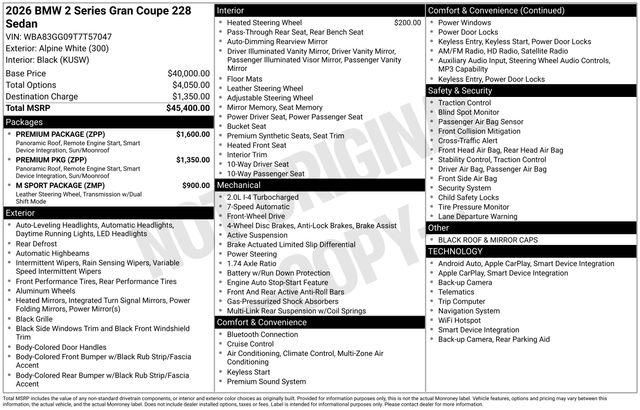 2026 BMW Coupe Base