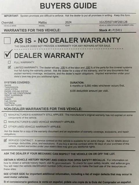 2024 Chevrolet Malibu 1LT